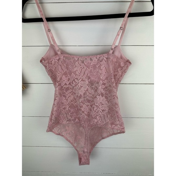NWOT Free People Lace Night Rhythm Pink Bodysuit SMALL - Picture 6 of 7